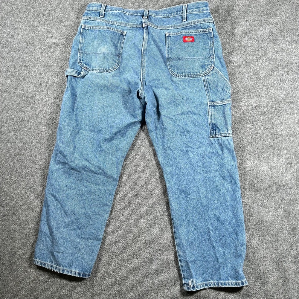 Dickies Carpenter Jeans Mens Size 40x30 Blue Relaxed Fit Denim Workwear Pants